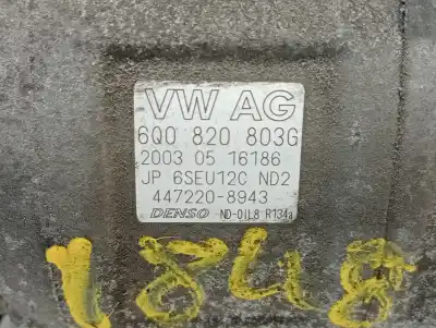 Second-hand car spare part air conditioning compressor for skoda fabia (6y2/6y3) comfort oem iam references 6q0820803g  
