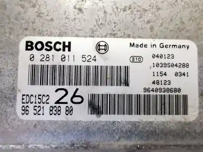 Second-hand car spare part ecu engine control for citroen c5 i (dc_) 2.0 hdi (dcrhzb, dcrhze) oem iam references 9652183880 0281011524 9640938680