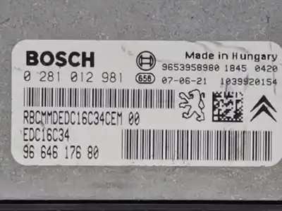 Автозапчасти б/у блок управления двигателем за citroen c4 picasso i monospace (ud_) 1.6 hdi ссылки oem iam 9664617680 0281012981 9653958980