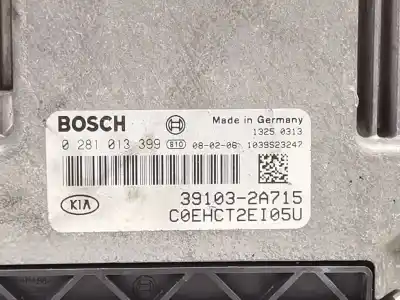 Second-hand car spare part ecu engine control for kia cee'd fastback (ed) 1.6 crdi 115 oem iam references 391032a715  0281013399