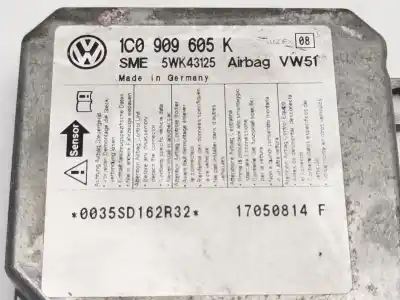 Автозапчастина б/у блок управління подушками безпеки для skoda fabia i (6y2) 1.4 tdi посилання на oem iam 1c0909605k  5wk43125