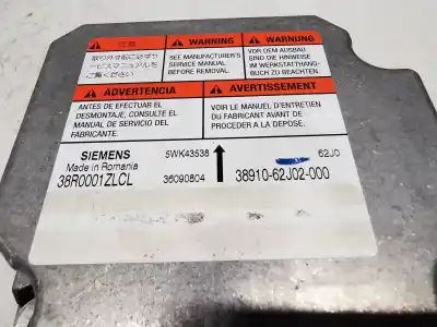 Pezzo di ricambio per auto di seconda mano centralina airbag per suzuki swift iii (mz, ez) 1.3 (rs 413) riferimenti oem iam 3891062j02  