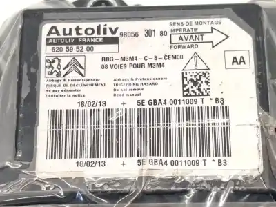 Second-hand car spare part airbag control unit for citroen c-elysee (dd_) 1.2 vti 72 (ddhmy0) oem iam references 9805630180  620595200