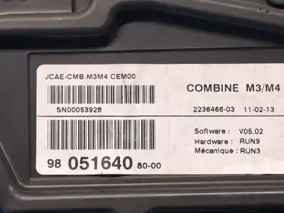 Peça sobressalente para automóvel em segunda mão quadrante por citroen c-elysee (dd_) 1.2 vti 72 (ddhmy0) referências oem iam 980516408000  