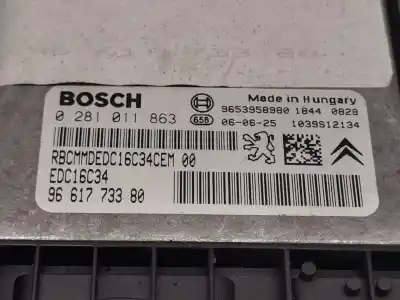 Second-hand car spare part ecu engine control for citroen c4 i (lc_) 1.6 hdi oem iam references 9661773380 0281011863 9653958980