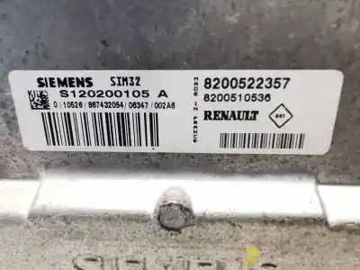 Автозапчасти б/у блок управления двигателем за renault clio iii (br0/1, cr0/1) 1.2 16v (br02, br0j, br11, cr02, cr0j, cr11) ссылки oem iam 8200522357  