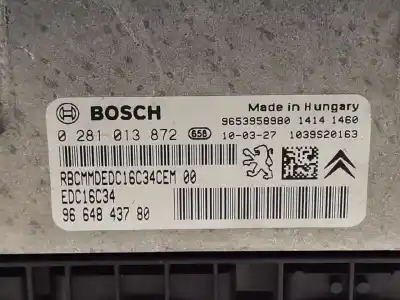 Автозапчастина б/у ебу контролер двигуна для peugeot 207 sw (wk_) 1.6 hdi посилання на oem iam 9664843780 0281013872 9653958980