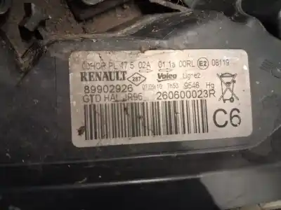 Автозапчастина б/у ліва фара для renault scénic iii (jz0/1_) 1.5 dci посилання на oem iam 260600023r  89902926