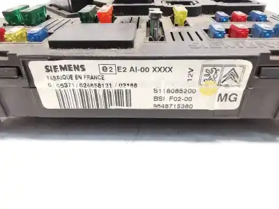 Автозапчастина б/у блок управління bsi для citroen c3 i (fc_, fn_) 1.4 hdi посилання на oem iam 9648715380  s118085200