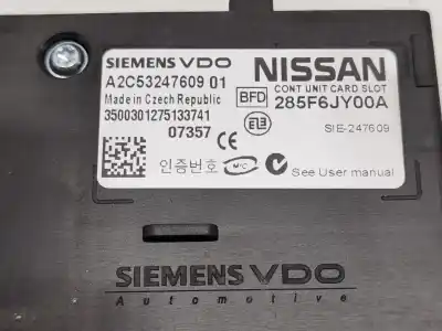 Second-hand car spare part start card / key reader for renault koleos 2.0 dci diesel fap oem iam references 285f6jy00a  