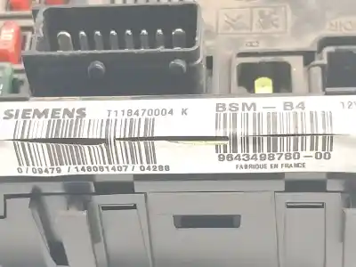 Автозапчасти б/у блок реле/предохранителей за citroen c3 i (fc_, fn_) 1.4 hdi ссылки oem iam 9643498780  t118470004k