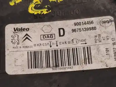 Second-hand car spare part right headlight for citroen c-elysee (dd_) 1.6 hdi 92 oem iam references 9675139980 90014456 