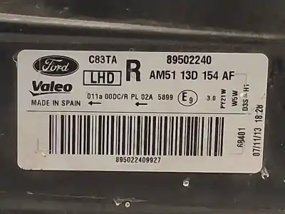 Автозапчасти б/у правая фара за ford c-max ii (dxa/cb7, dxa/ceu) 1.0 ecoboost ссылки oem iam am5113d154af 89502240 