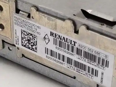 Second-hand car spare part audio system / radio cd for renault scénic ii (jm0/1_) 1.5 dci (jm1e, jm16) oem iam references 8200562686  