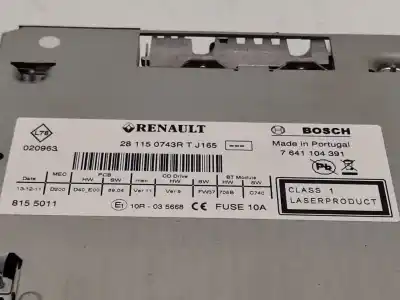 Автозапчастина б/у аудіо система / радіо cd для renault megane iii fastback (bz0/1_, b3_) 1.6 16v (bz1b, bz1h) посилання на oem iam 281150743  7641104391