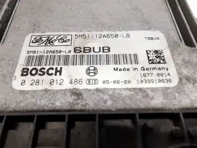 Tweedehands auto-onderdeel ecu motorcontroller voor ford focus ii (da_, hcp, dp) 1.6 tdci oem iam-referenties 5m5112a650lb 0281012486 
