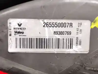 Second-hand car spare part left tailgate light for renault megane iii fastback (bz0/1_, b3_) 1.5 dci oem iam references 2655550007r  89319591