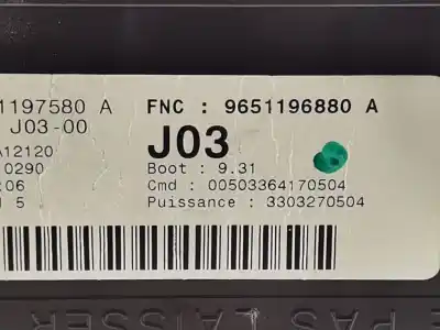 Second-hand car spare part bsi control unit for citroen c5 i (dc_) 1.8 16v (dc6fzb, dc6fze) oem iam references 9651196880aa 9651197580a 
