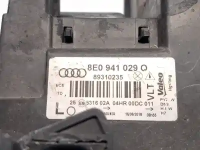 Second-hand car spare part left headlight for audi a4 b6 (8e2) 1.9 tdi quattro oem iam references 8e0941029q 89310235 