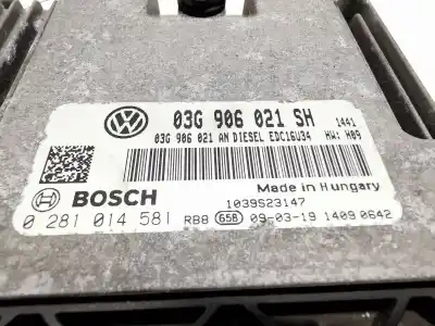 Second-hand car spare part ecu engine control for seat leon (1p1) 1.9 tdi oem iam references 03g906021sh  0281014581