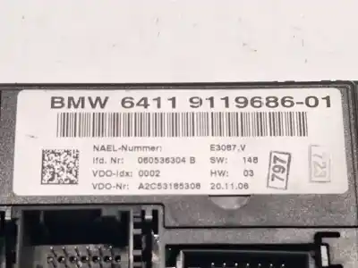 Peça sobressalente para automóvel em segunda mão comando de sofagem (chauffage / ar condicionado)  por bmw 3 (e90) 320 d referências oem iam 6411911968601 a2c53185308 