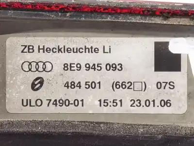 Second-hand car spare part center tailgate light for audi a4 b7 avant (8ed) 2.0 tdi 16v oem iam references 8e99455093  
