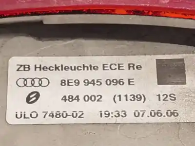 Second-hand car spare part right tailgate light for audi a4 b7 avant (8ed) 2.0 tdi 16v oem iam references 8e9945096e  
