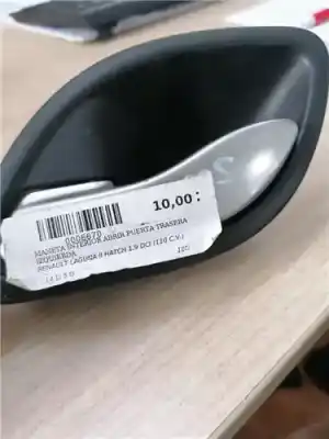 Pezzo di ricambio per auto di seconda mano MANIGLIA INTERNA POSTERIORE SINISTRA per RENAULT LAGUNA II (BG0) 1.9 dCi Diesel FAP CAT 110 CV / 81 KW Riferimenti OEM IAM   