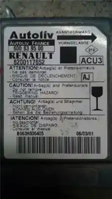 Автозапчасти б/у БЛОК УПРАВЛЕНИЯ ПОДУШКАМИ БЕЗОПАСНОСТИ за RENAULT SCENIC (JA..) 1.9 DCI Authentique 102 CV / 75 KW ссылки OEM IAM   