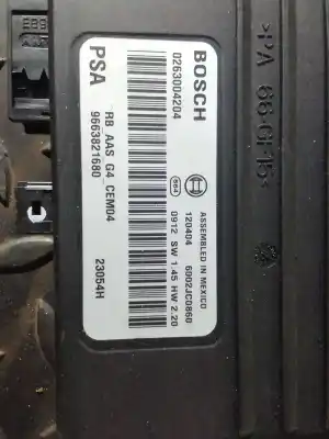 Peça sobressalente para automóvel em segunda mão módulo de confort / bsi /bcm por citroen c4 picasso business class referências oem iam 9663821680  0263004204