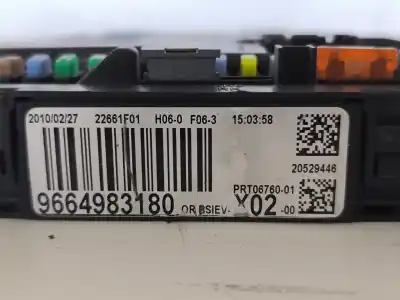 Second-hand car spare part fuse box unit for citroen c3 ii (sc_) 1.6 hdi oem iam references 9664983180  