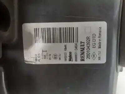 Peça sobressalente para automóvel em segunda mão farol / farolim direito por renault clio iii emotion referências oem iam 260104392r  