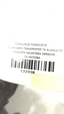 Tweedehands auto-onderdeel knokkel rechts voor voor volkswagen transporter iv autobús (70b, 70c, 7db, 7dk, 70j, 70k, 7dc, 7 2.4 d oem iam-referenties 701407258a   Tweedehands auto-onderdeel knokkel rechts voor voor volkswagen transporter iv autobús (70b, 70c, 7db, 7dk, 70j, 70k, 7dc, 7 2.4 d oem iam-referenties 701407258a