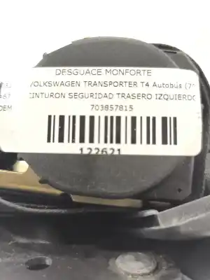 Pezzo di ricambio per auto di seconda mano cintura di sicurezza posteriore sinistra per volkswagen transporter iv autobús (70b, 70c, 7db, 7dk, 70j, 70k, 7dc, 7 2.4 d riferimenti oem iam 703857815 / 018119233a / 703857775 / 56008270  