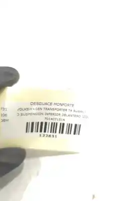 İkinci el araba yedek parçası ön sol alt süspansiyon kolu için volkswagen transporter iv autobús (70b, 70c, 7db, 7dk, 70j, 70k, 7dc, 7 2.4 d oem iam referansları 701407151a  