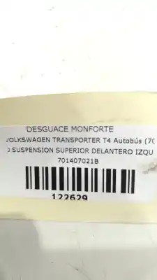 İkinci el araba yedek parçası ön sol üst süspansiyon kolu için volkswagen transporter iv autobús (70b, 70c, 7db, 7dk, 70j, 70k, 7dc, 7 2.4 d oem iam referansları 701407021b   İkinci el araba yedek parçası ön sol üst süspansiyon kolu için volkswagen transporter iv autobús (70b, 70c, 7db, 7dk, 70j, 70k, 7dc, 7 2.4 d oem iam referansları 701407021b