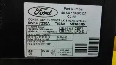 Pezzo di ricambio per auto di seconda mano quadro di chiusura per ford focus berlina (cak) 1.6 16v cat riferimenti oem iam 5wk47230a  98ag15k600da