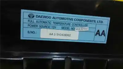 Pièce détachée automobile d'occasion commande de chauffage / climatisation pour daewoo tacuma 2.0 gas références oem iam 96430492  