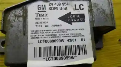 Second-hand car spare part airbag control unit for opel corsa c 1.0 12v oem iam references 24439954  327963935