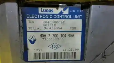 Second-hand car spare part ecu engine control for renault clio ii fase i (b/cb0) (1998->) 1.9 d rt oem iam references 7700111205  r0408009f