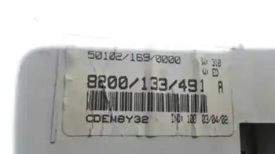 Pièce détachée automobile d'occasion compteur de vitesse tableau de bord pour renault kangoo (kc0/1_) d 65 1.9 (kc0e. kc02. kc0j. kc0n) références oem iam 8200/133/491  