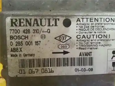 Автозапчасти б/у блок управления подушками безопасности за renault clio ii fase ii (b/cb0) 1.2 ссылки oem iam 7700428310  0285001157
