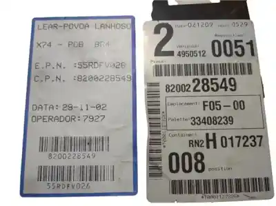 Peça sobressalente para automóvel em segunda mão módulo electrónico do fecho central por renault laguna ii (bg0) 1.9 dci diesel referências oem iam 8200228549  