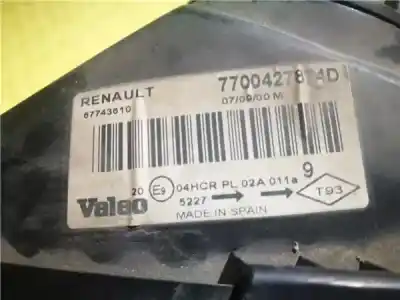 Second-hand car spare part left headlight for renault megane i scenic (ja0) 1.6 oem iam references 7700427874d  67743610
