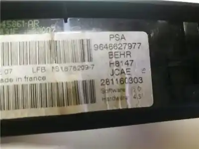 Pezzo di ricambio per auto di seconda mano controllo riscaldamento / aria condizionata per peugeot 307 break/sw 1.6 hdi riferimenti oem iam 9646627977  281160303