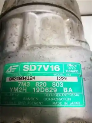 Peça sobressalente para automóvel em segunda mão compressor de ar condicionado a/a a/c por ford galaxy (vy) 1.9 tdi cat referências oem iam 7m3820803