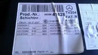 Gebrauchtes Autoersatzteil türverkleidung vorne rechts zum mercedes-benz clase c (w204) berlina c 220 cdi (204.008) oem-iam-referenzen 0005641828  
