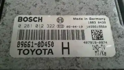 Автозапчасти б/у блок управления двигателем за toyota yaris (ksp9/scp9/nlp9) básico ссылки oem iam 896610d450  