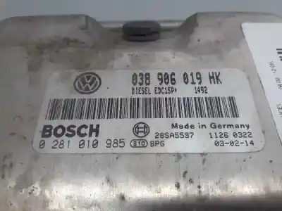 Gebrauchtes Autoersatzteil ecu-motorsteuergerät uce motorsteuergerät zum seat leon (1m1) sport oem-iam-referenzen 0281010985  038906019hk