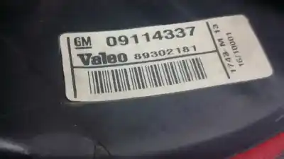 Second-hand car spare part right tailgate light for opel corsa c sri oem iam references 09114337  